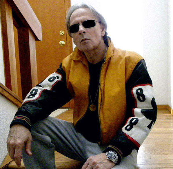 Andrew Vachss in his 8-Ball jacket